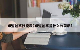 知道创宇技能表?知道创宇是什么公司啊?