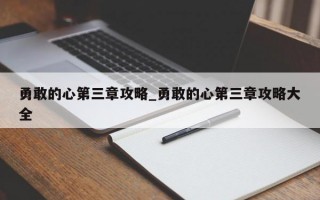 勇敢的心第三章攻略_勇敢的心第三章攻略大全
